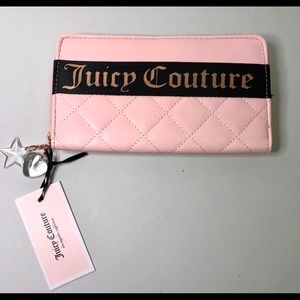 Juicy Couture Pink & Black Quilted Wallet